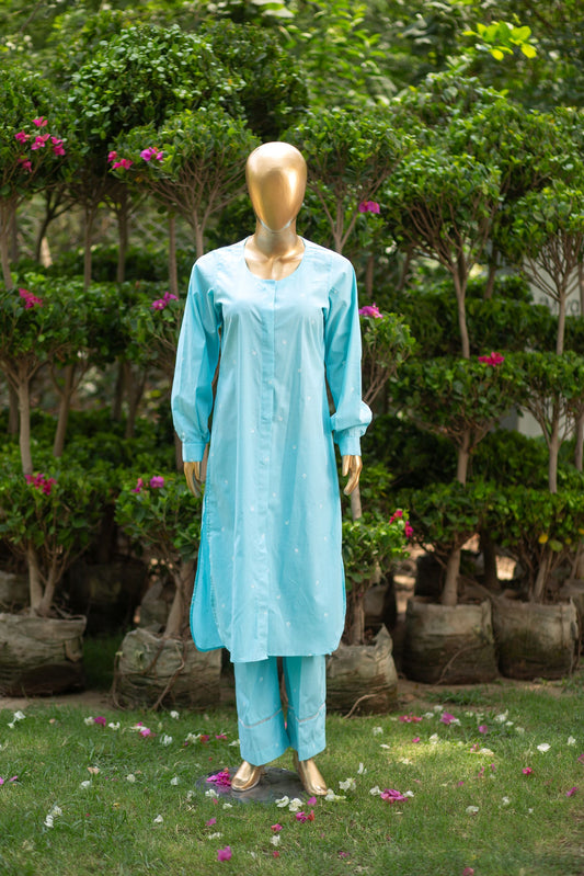 Water Hibiscus 2 Piece Cotton Suit