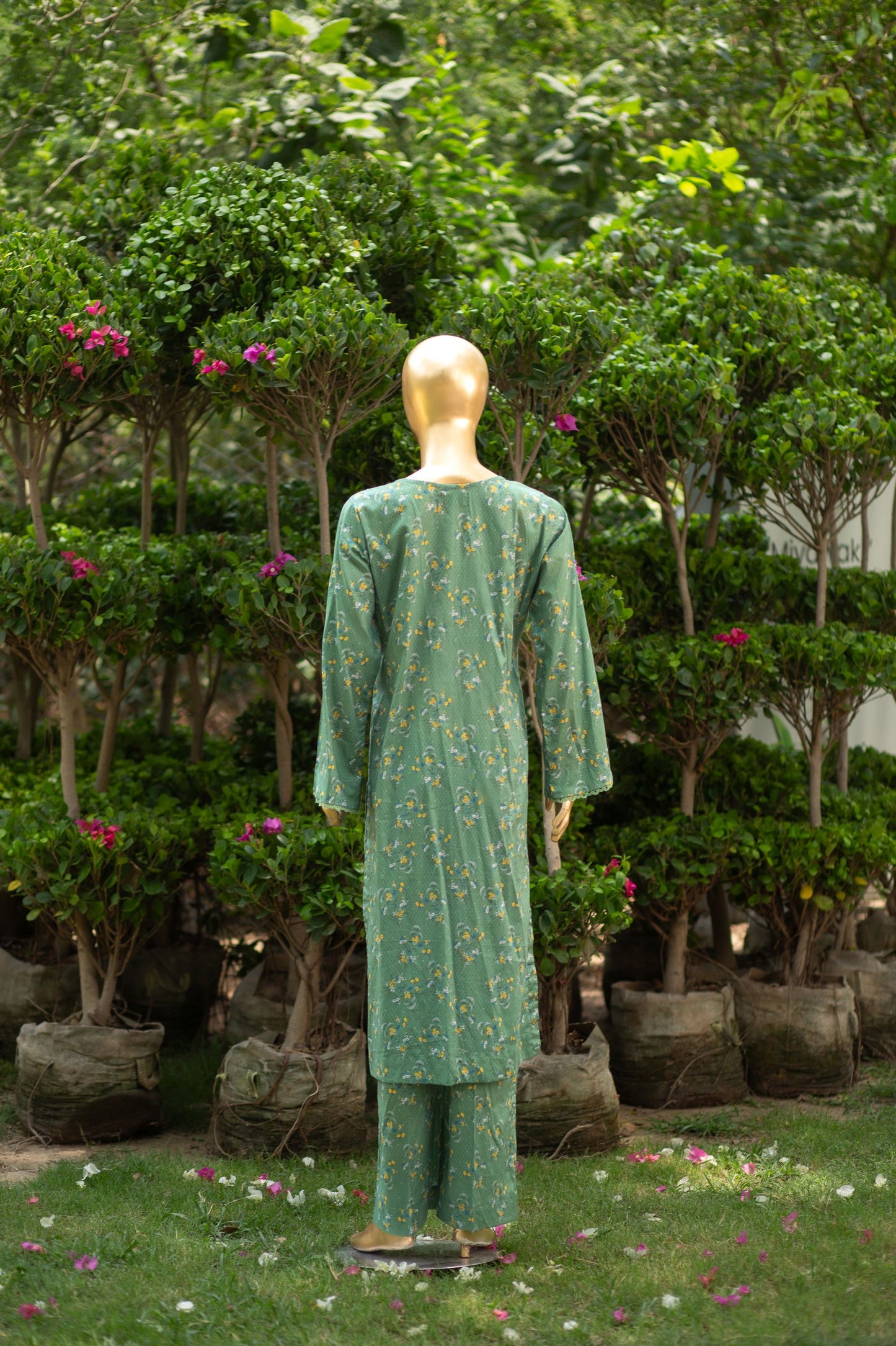 Meadow Green 2 Piece Lawn Suit