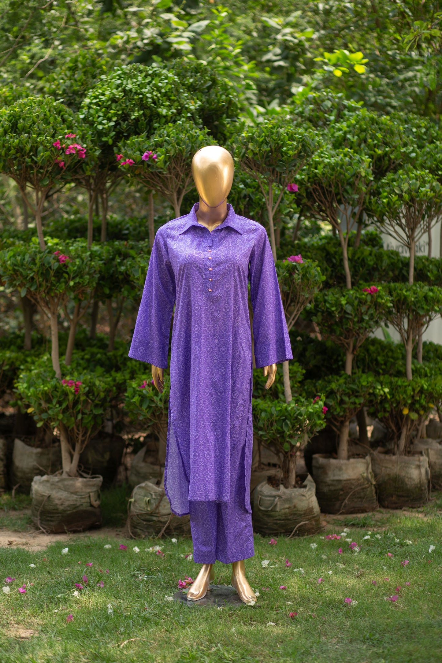 Lilac Tunic 2 Piece Lawn Suit