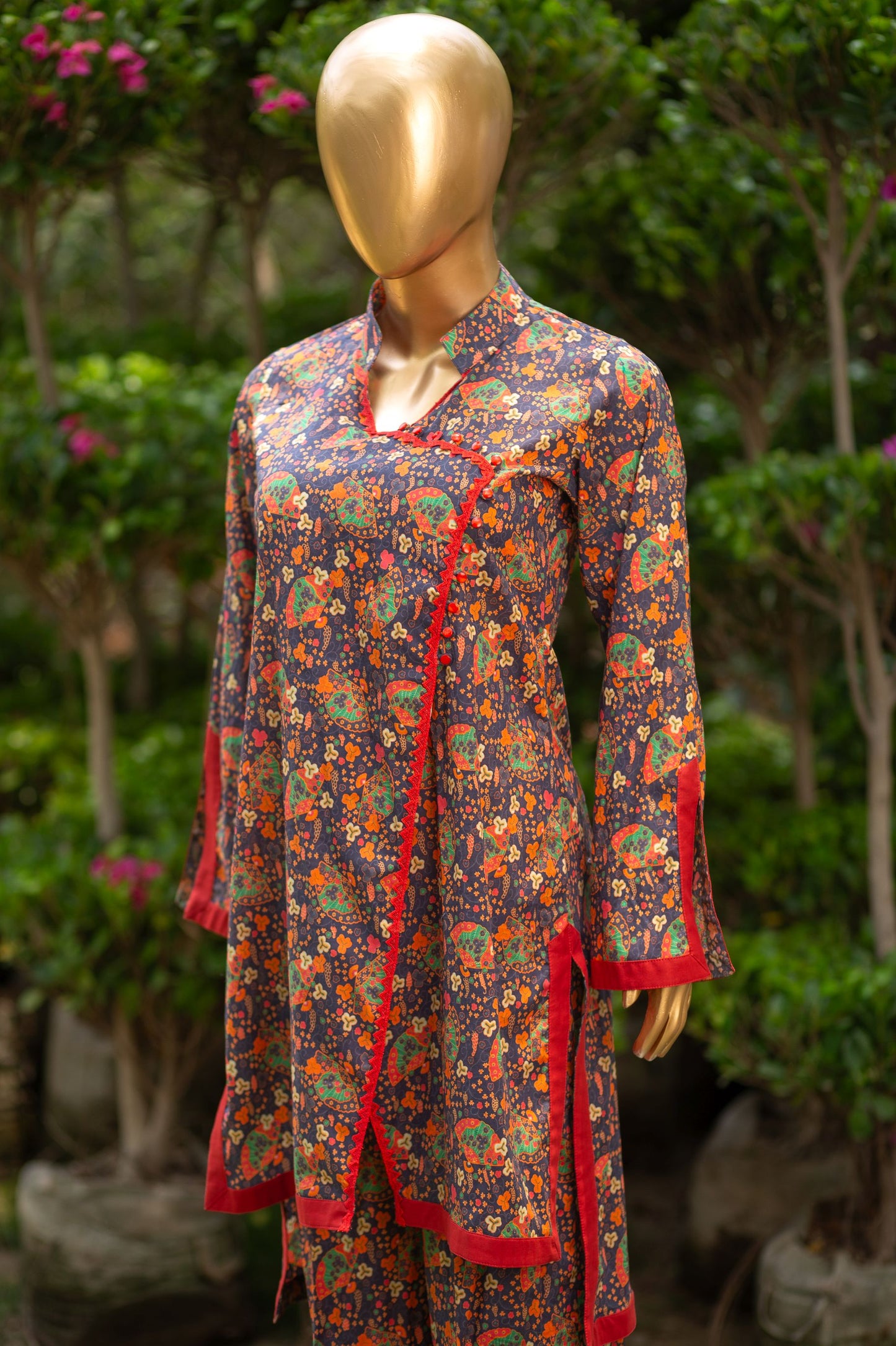 Red Orient 2 Piece Lawn Suit