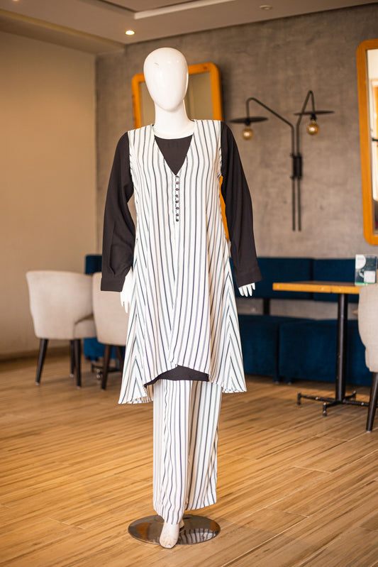 Pinstripe Vest Suit 3 Piece
