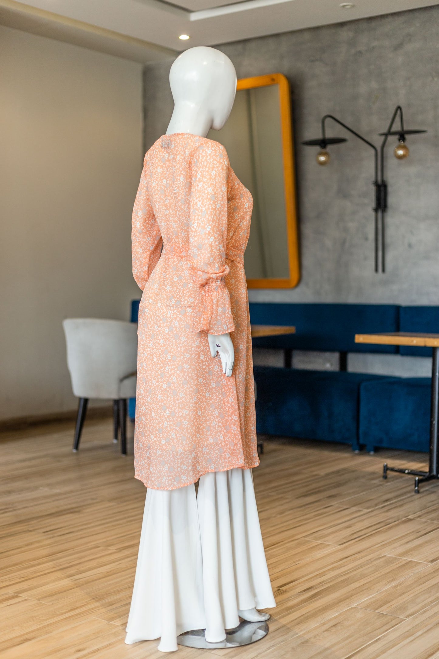 Orange Sherbet Floral Tunic