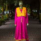 Desi Kurri Frock (Mustard/Magenta 2 Piece)