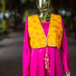 Desi Kurri Frock (Mustard/Magenta 2 Piece)