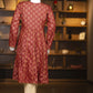 Maroon Flare Paneled Kurti