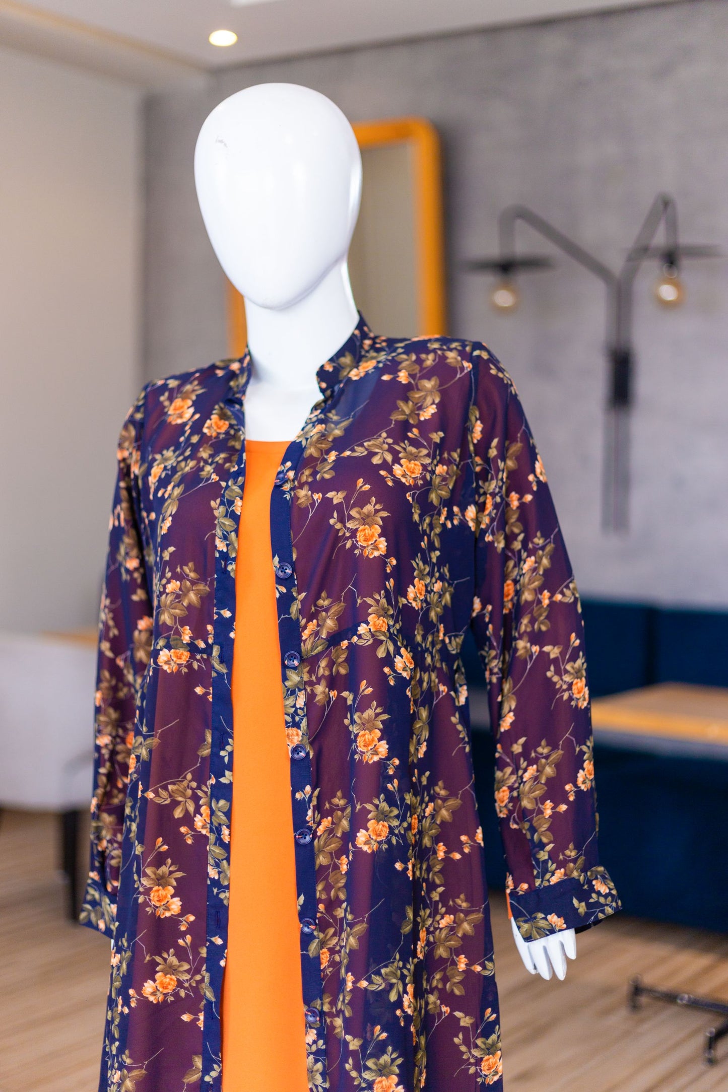 Navy Floral Tunic